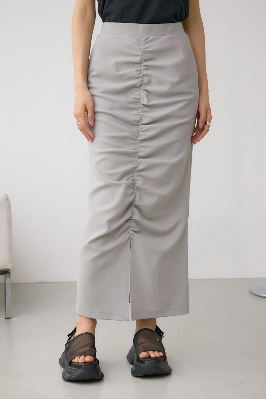 ギャザーナロースカート GRY M