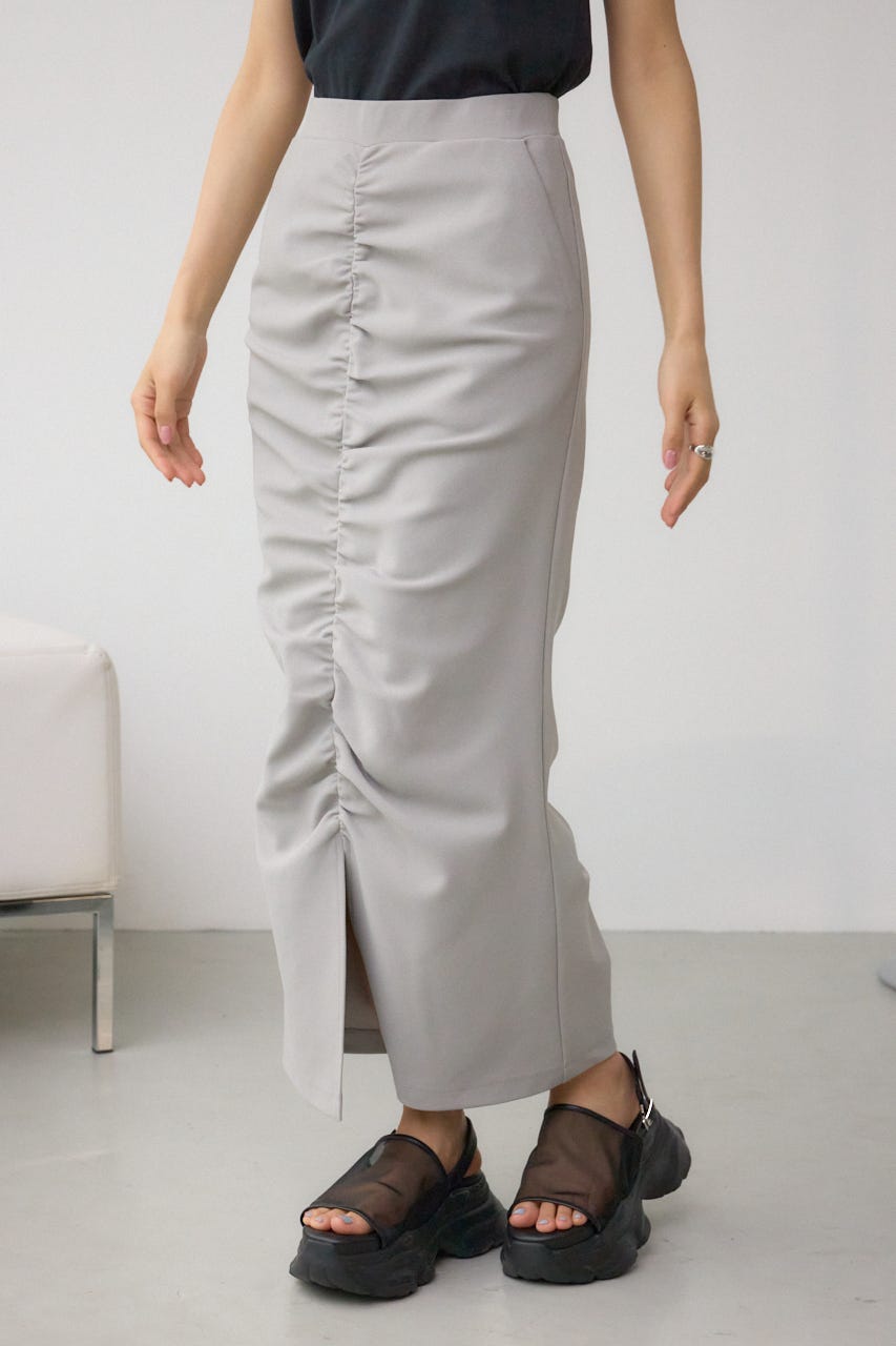 ギャザーナロースカート GRY M