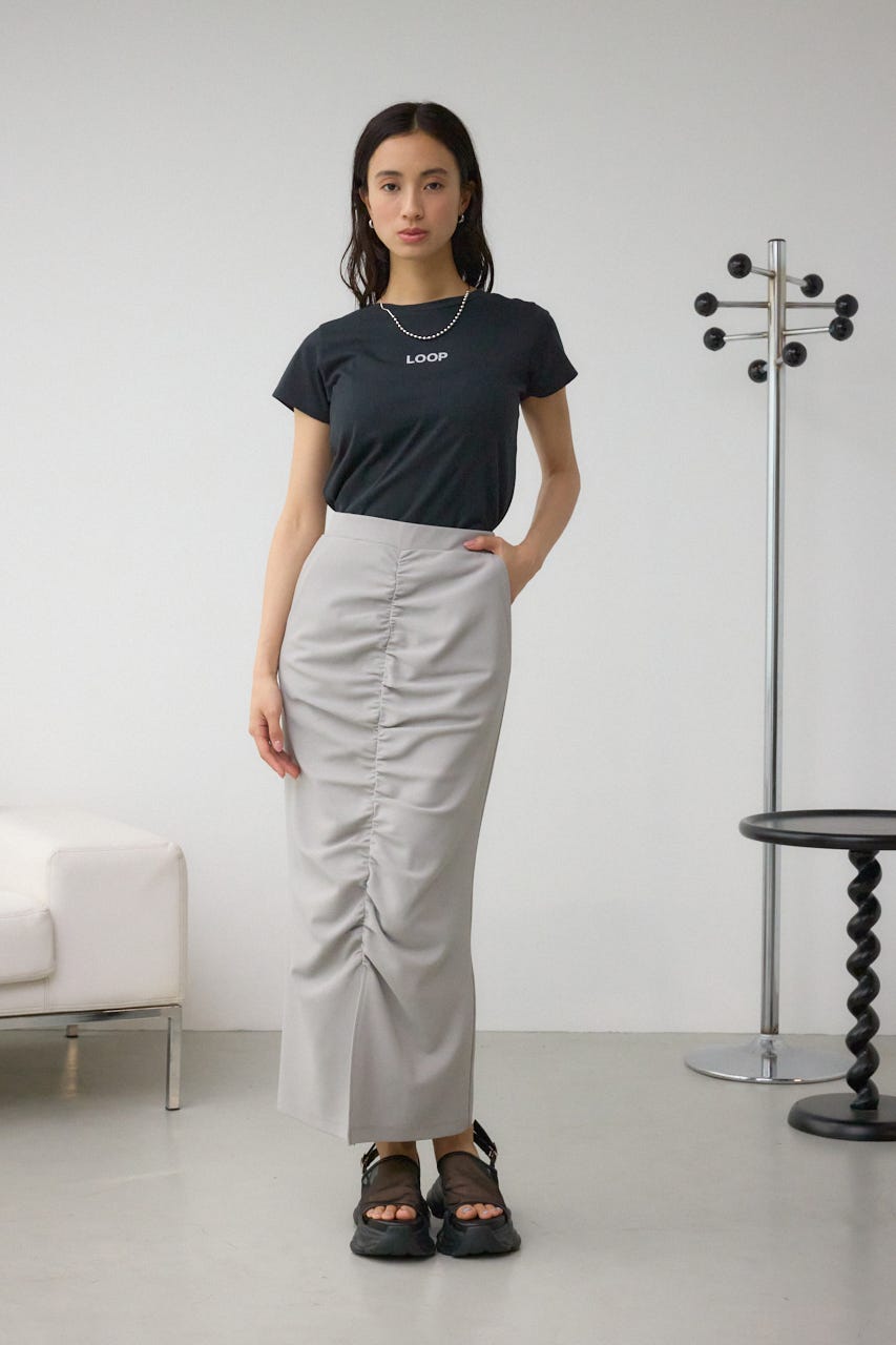 AZUL BY MOUSSY | ギャザーナロースカート (スカート(ロング