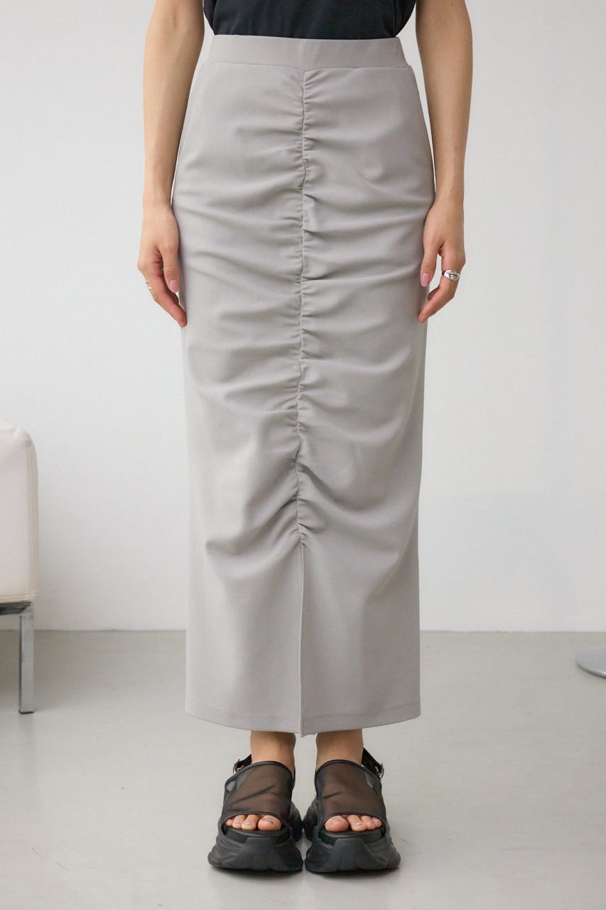 ギャザーナロースカート GRY M