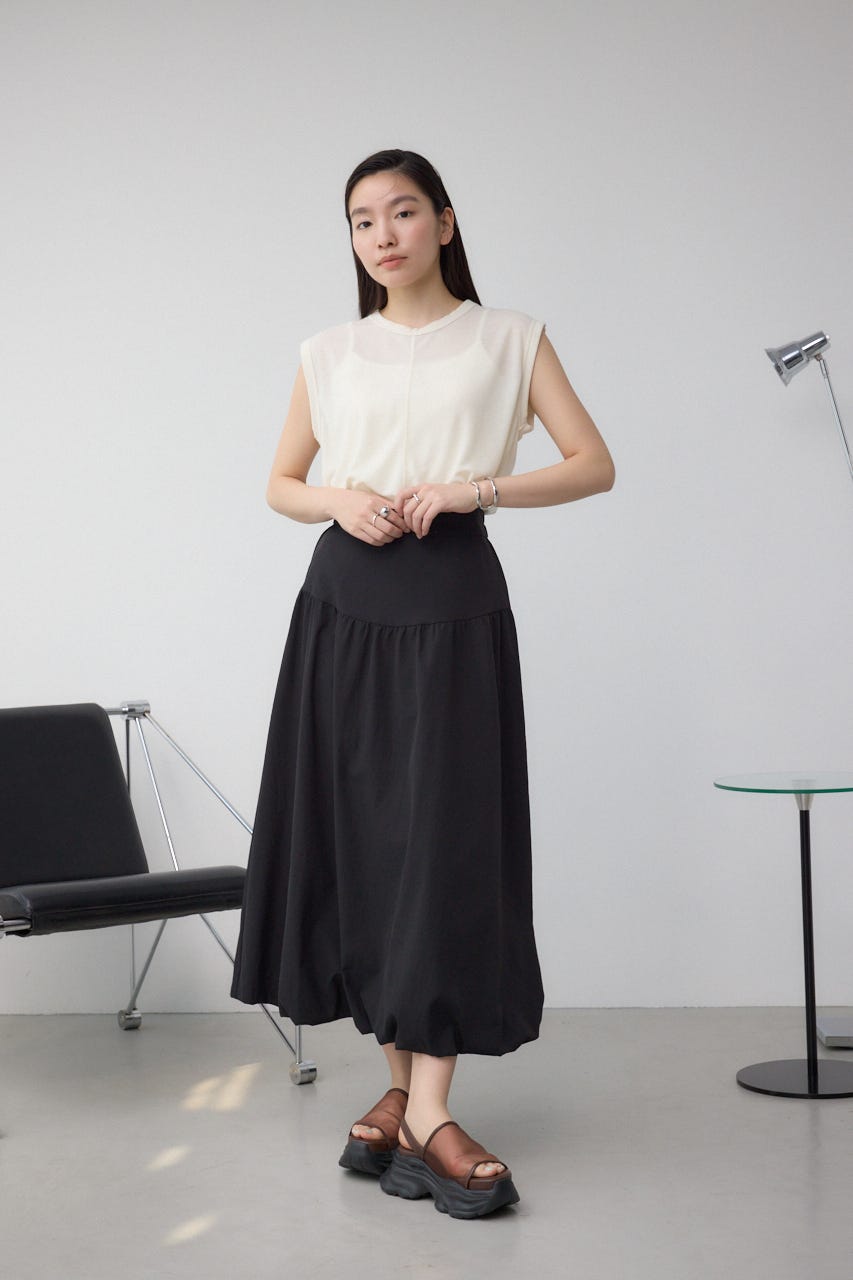 【関税込み】Blumarine ブラウン ポケット マキシスカート セール】 【MICA＆DEAL】WEB限定ボリュームマキシスカート