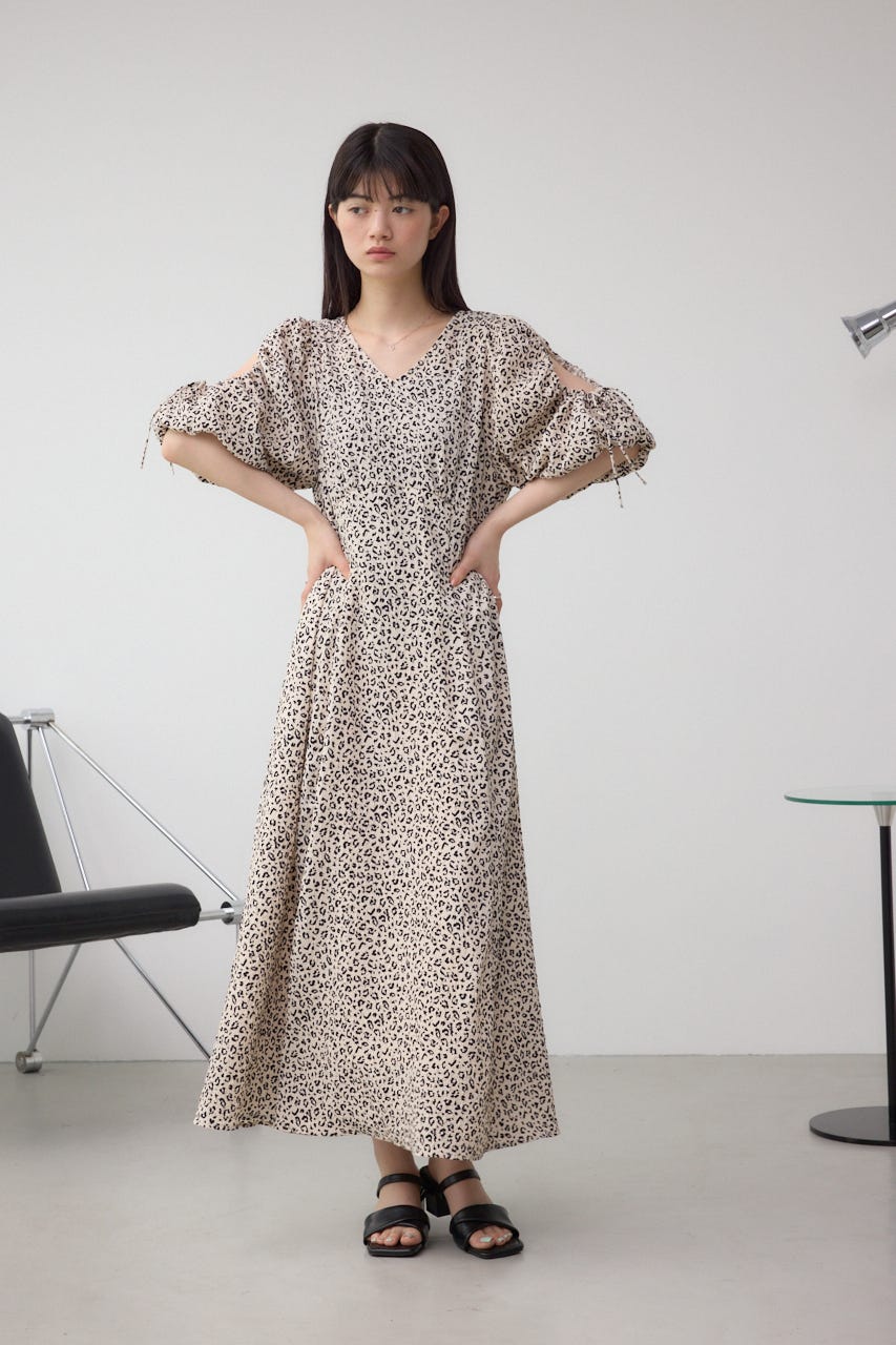 リュリアン　リバティ柄パフスリーブワンピース AZUL BY MOUSSY | パフスリーブワンピース (ワンピース(ロング
