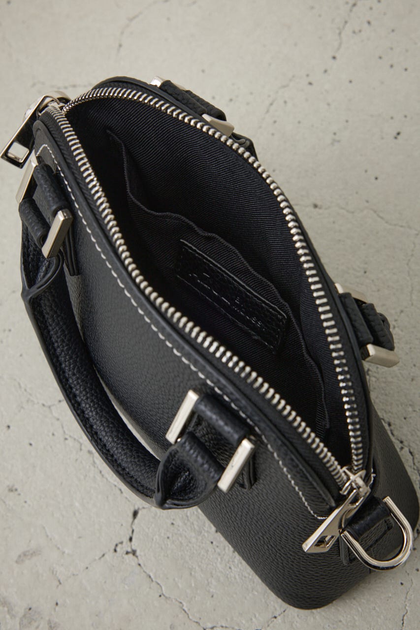 ダブルジッパーミニバッグ BLK FREE