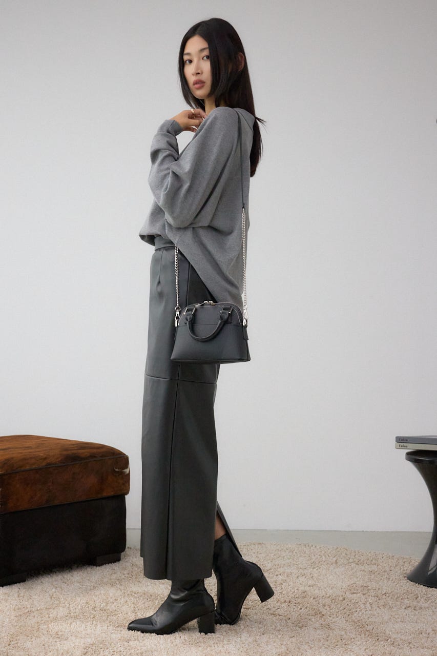 ダブルジッパーミニバッグ BLK FREE