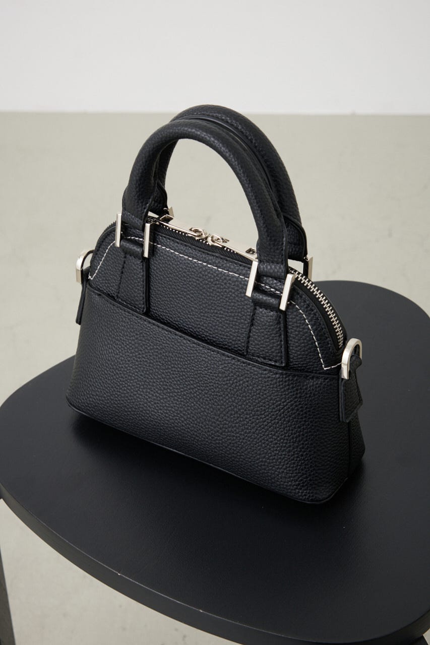 ダブルジッパーミニバッグ BLK FREE