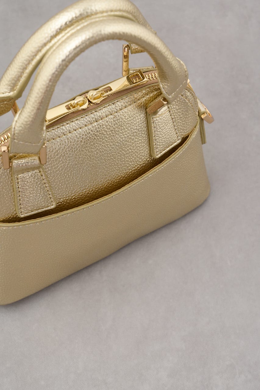 ダブルジッパーミニバッグ GLD FREE