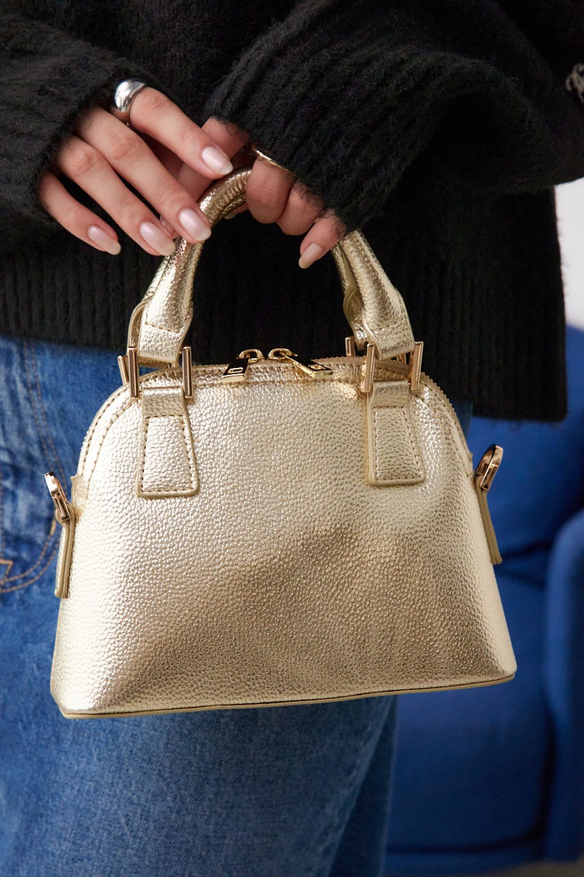 ダブルジッパーミニバッグ GLD FREE