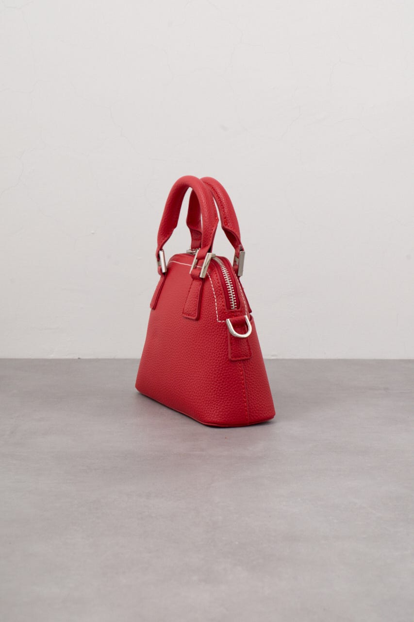 ダブルジッパーミニバッグ RED FREE