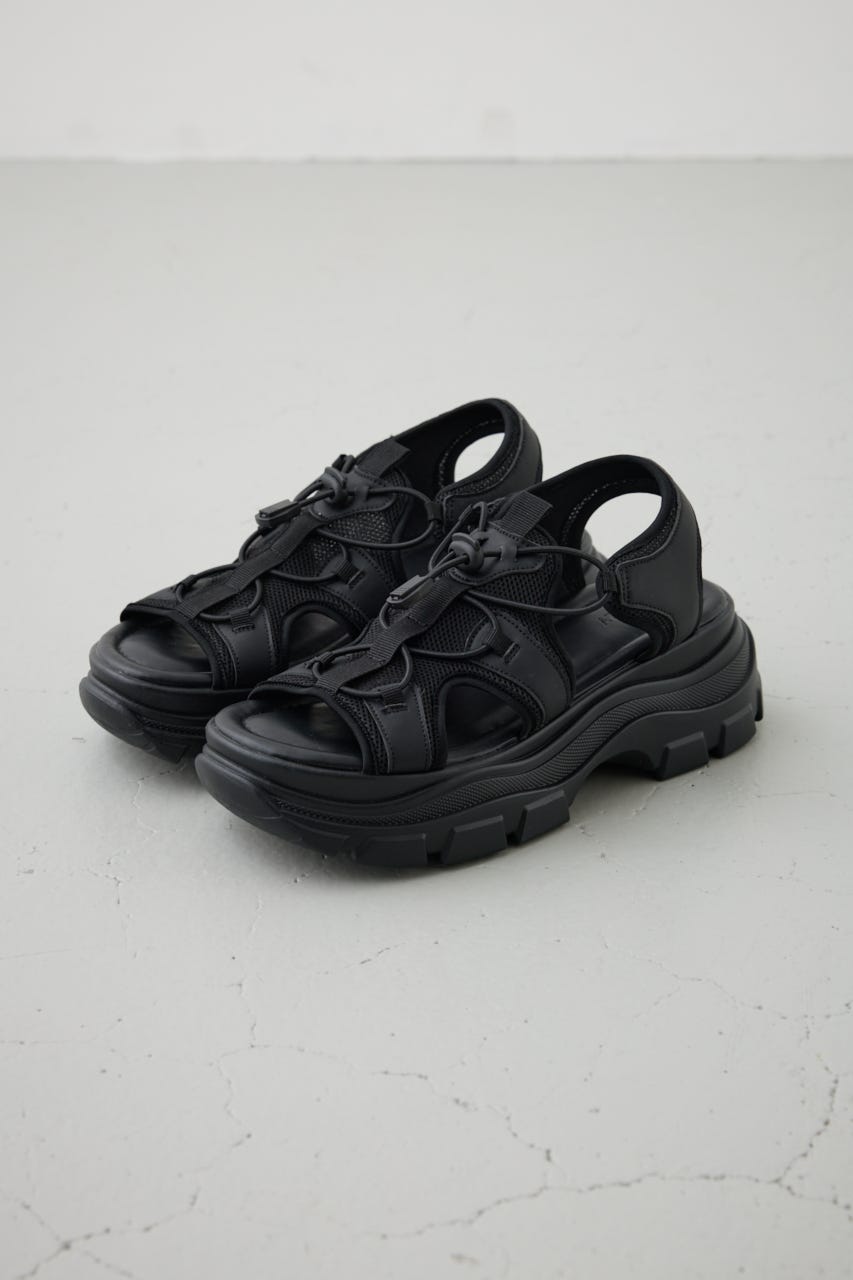 スポーティーサンダル BLK S