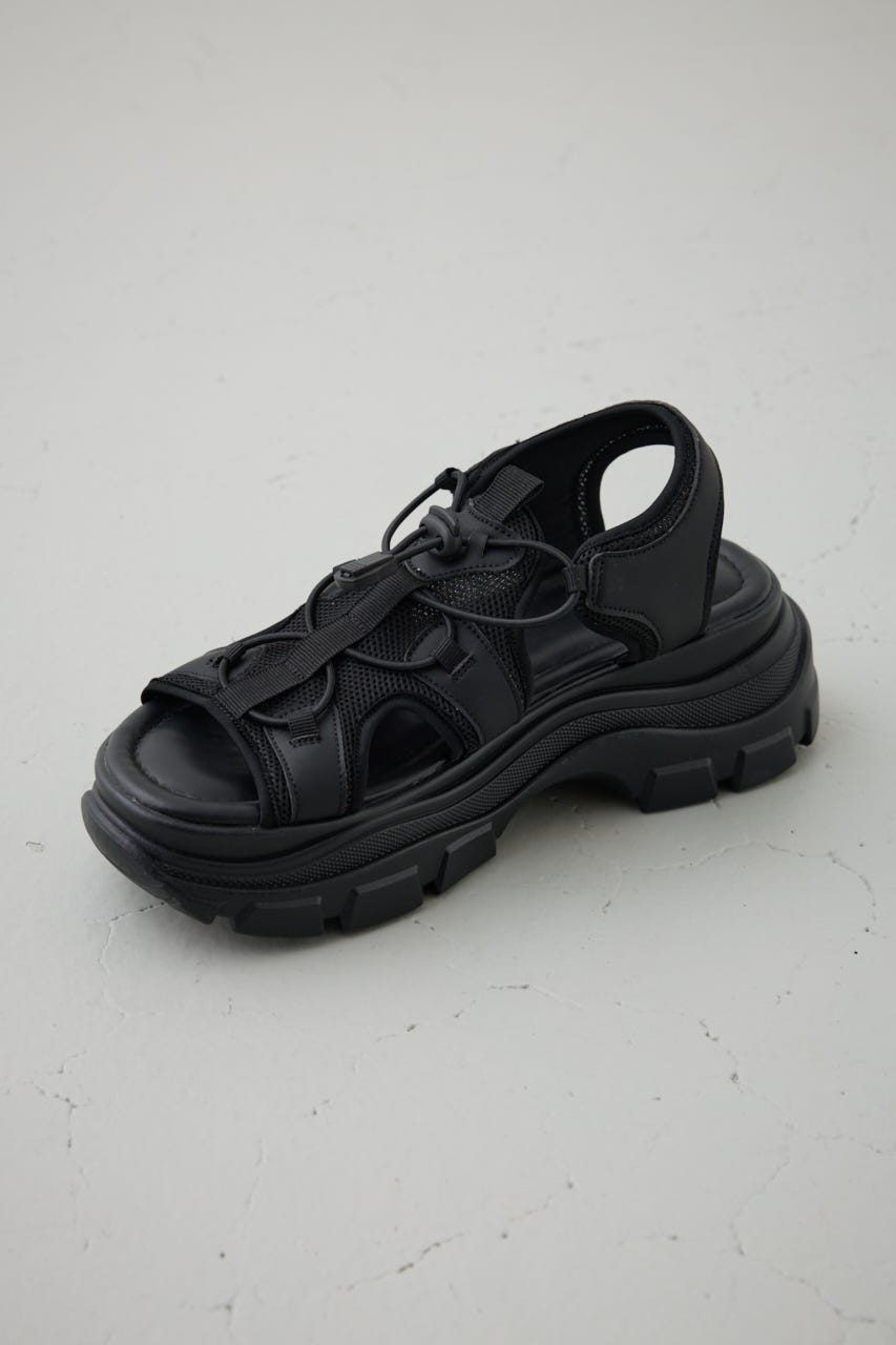 スポーティーサンダル BLK S