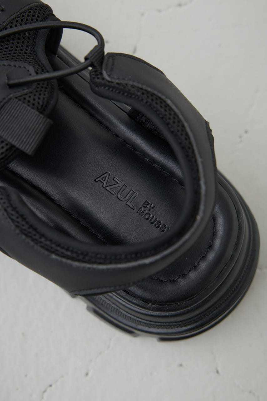 スポーティーサンダル BLK S