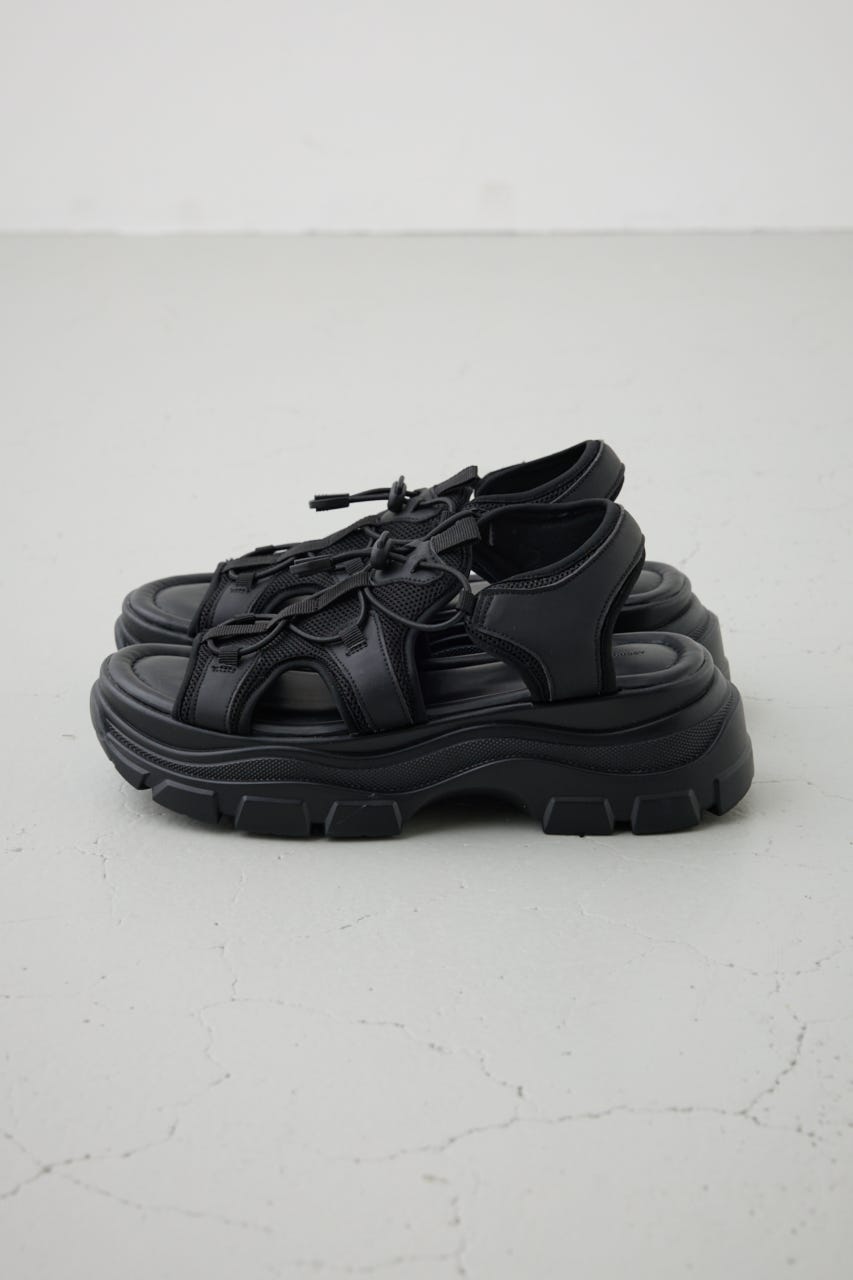 スポーティーサンダル BLK S
