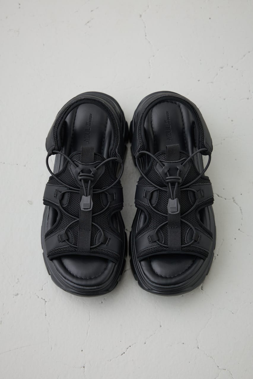 スポーティーサンダル BLK S