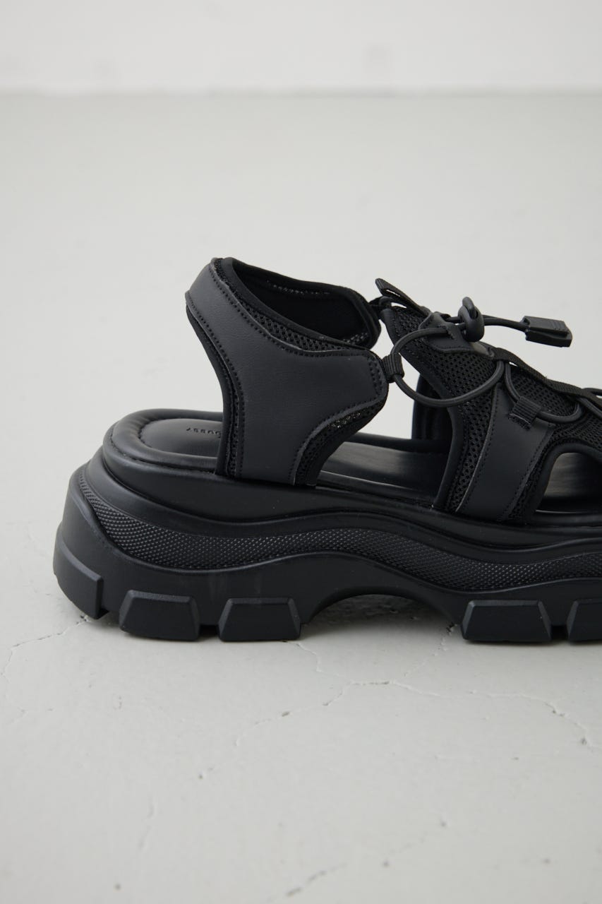 スポーティーサンダル BLK S