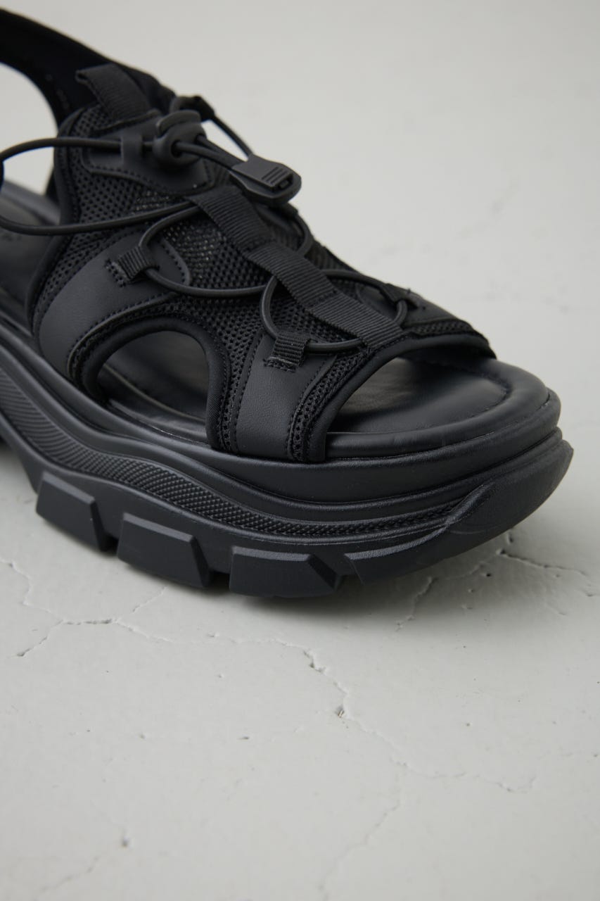 スポーティーサンダル BLK S