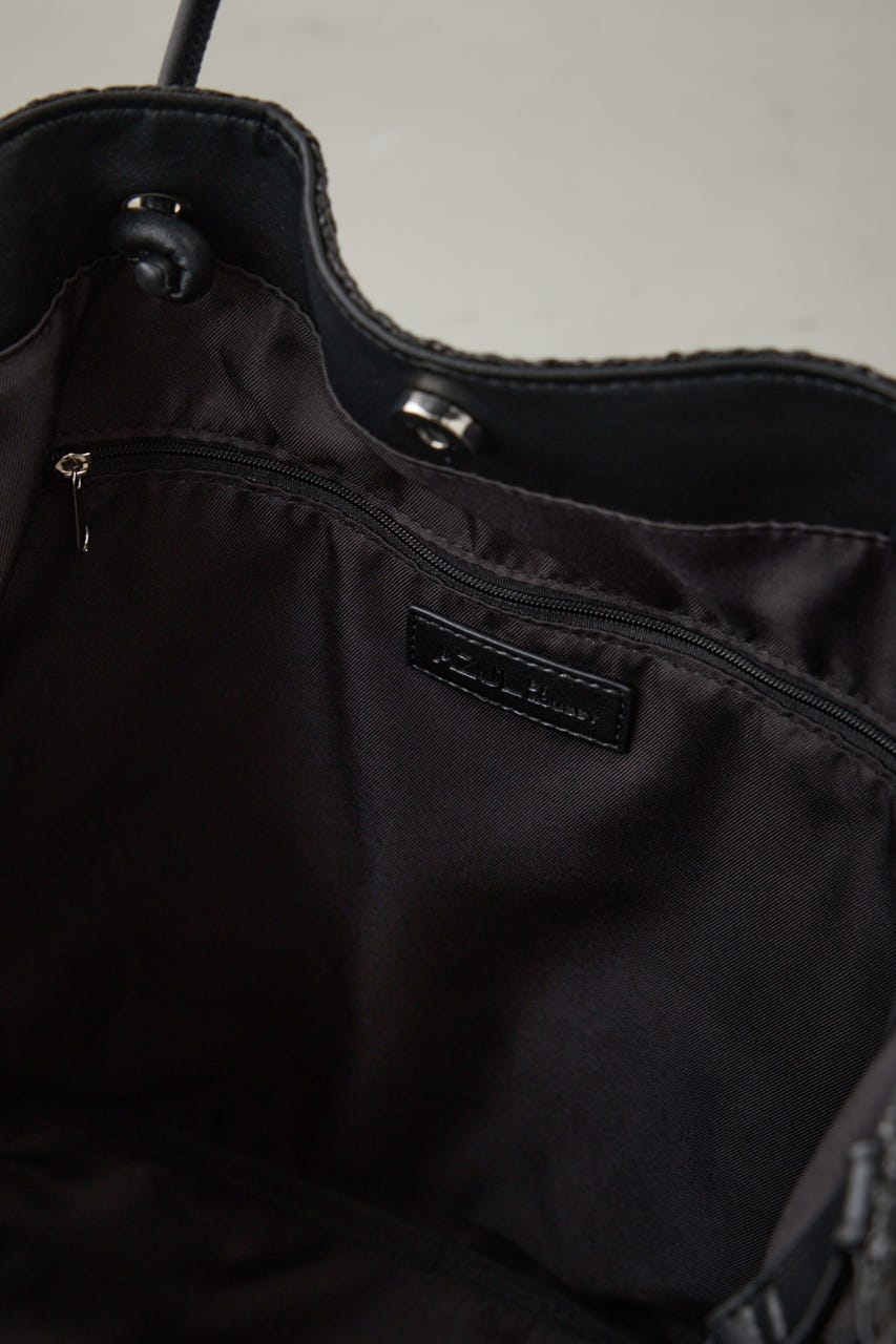 チャームセットメッシュトートバッグ BLK FREE