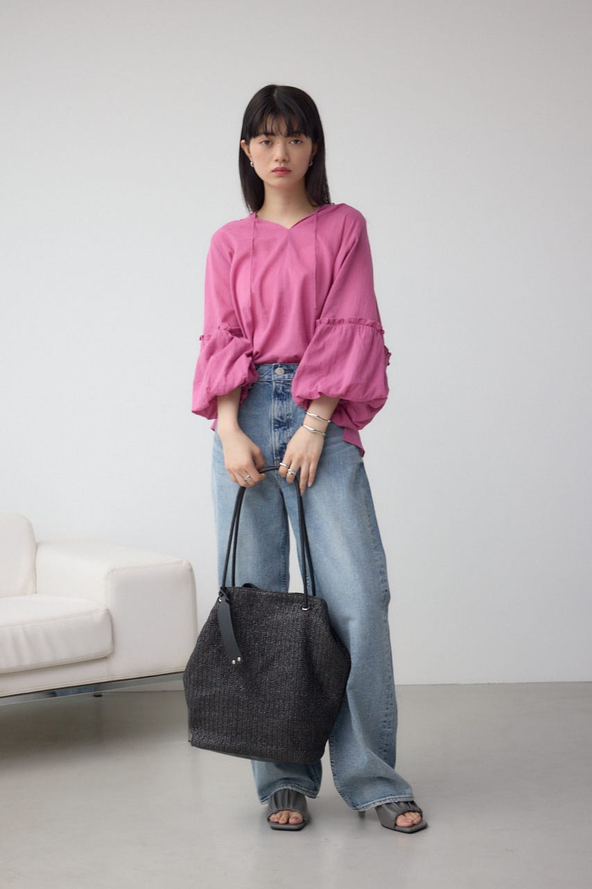 チャームセットメッシュトートバッグ BLK FREE