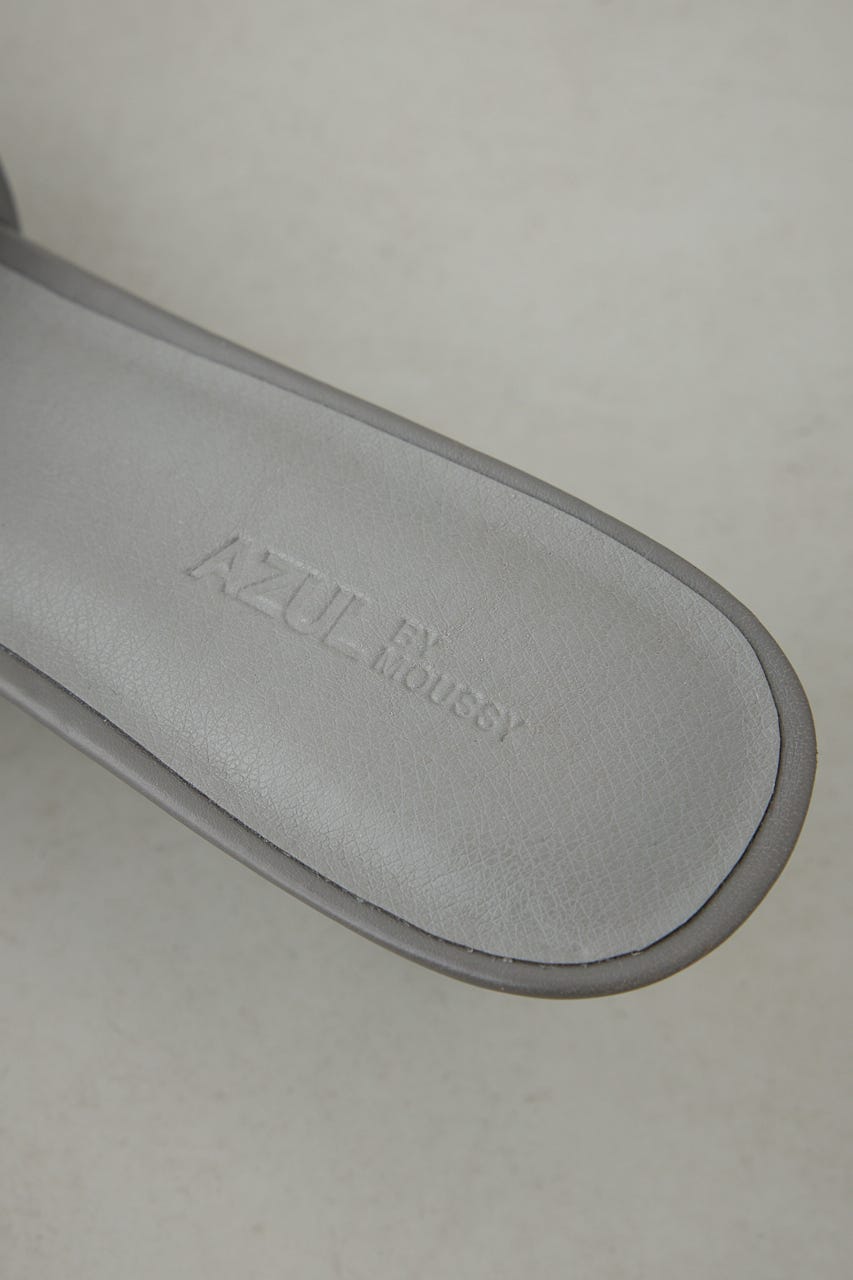 ギャザーストラップスクエアトゥサンダル GRY L