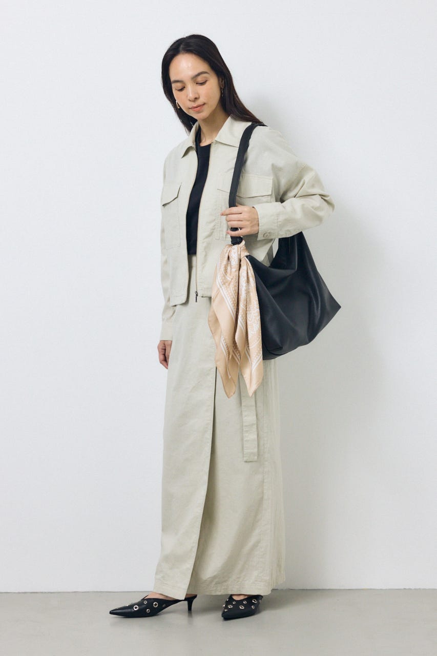 ペイズリー柄スカーフ L/BEG FREE