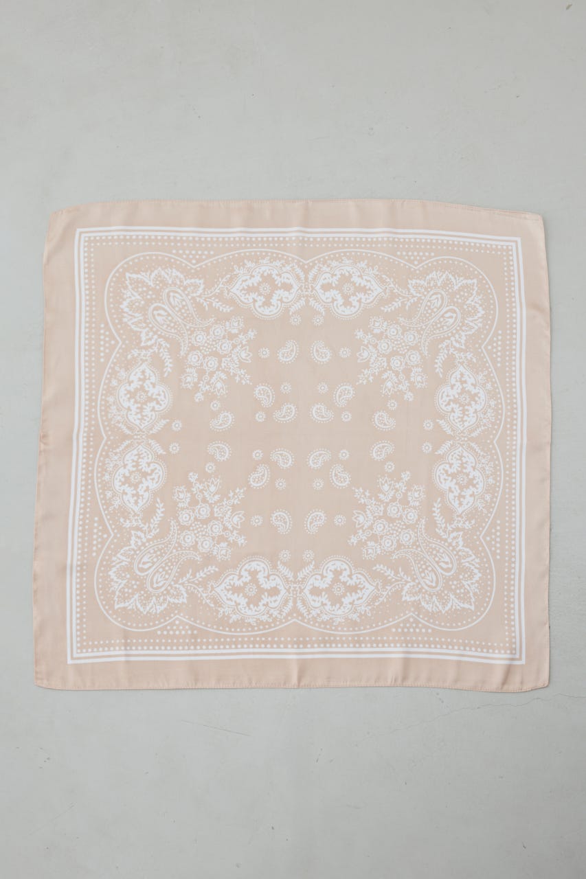 ペイズリー柄スカーフ L/BEG FREE