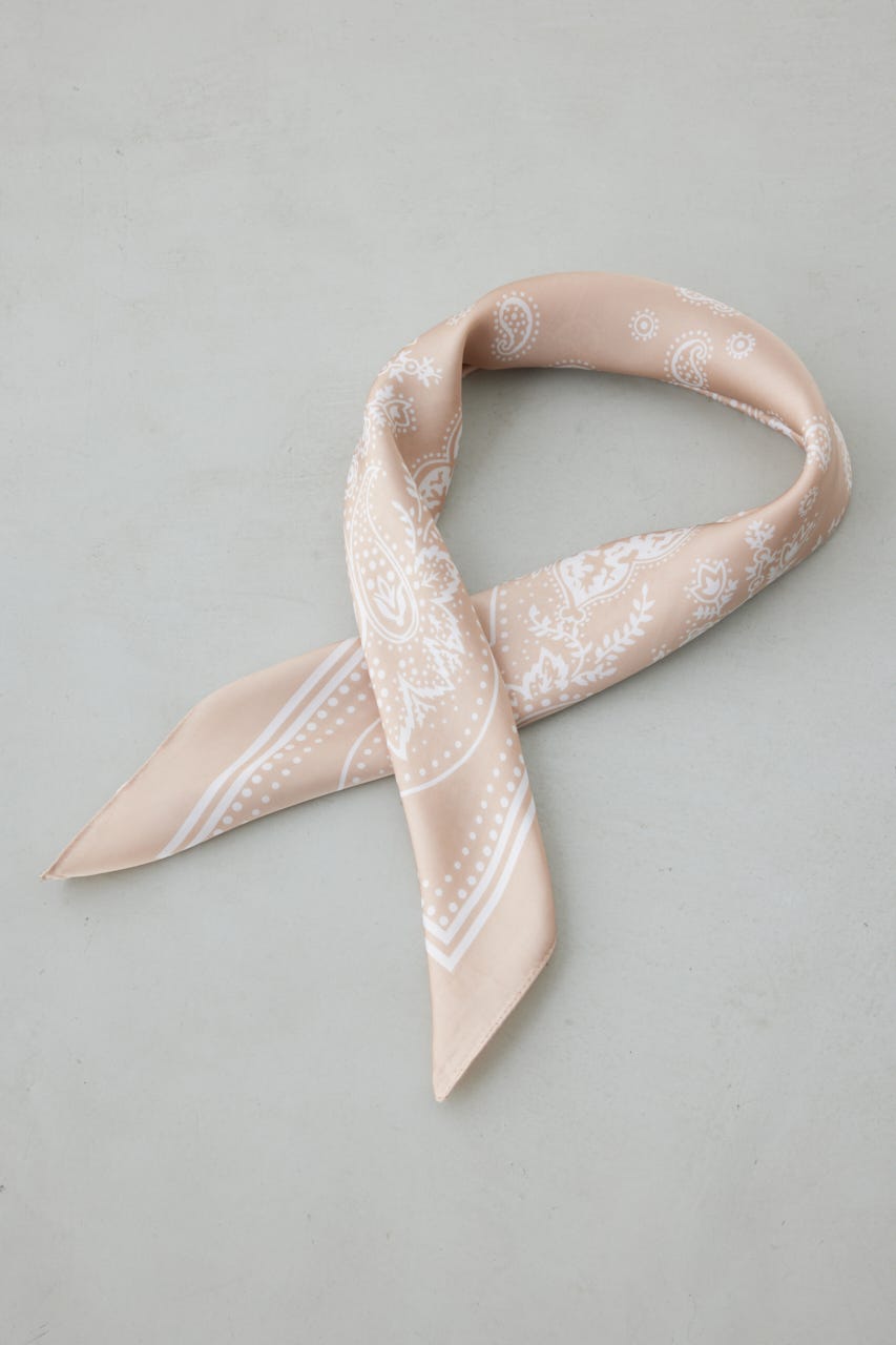 ペイズリー柄スカーフ L/BEG FREE