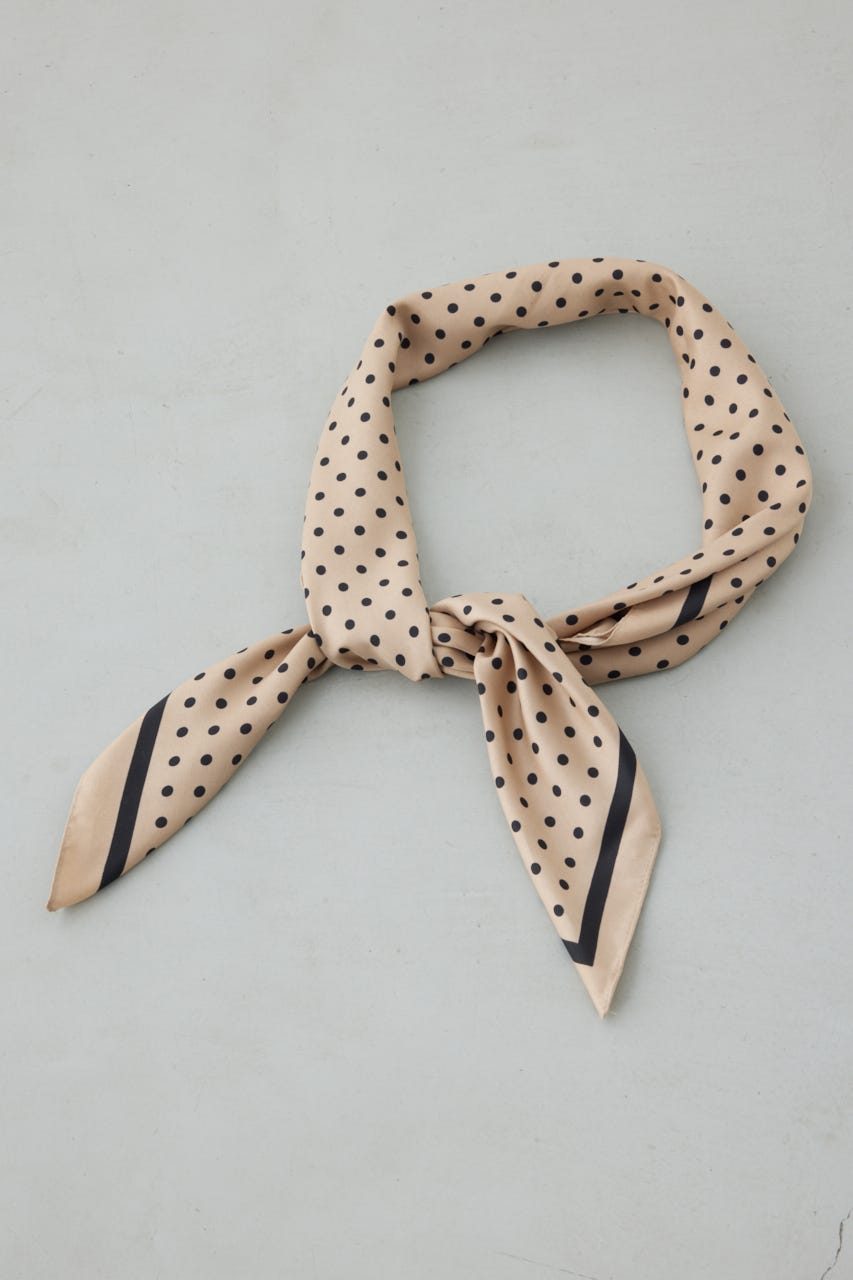 ドット柄スカーフ BEG FREE