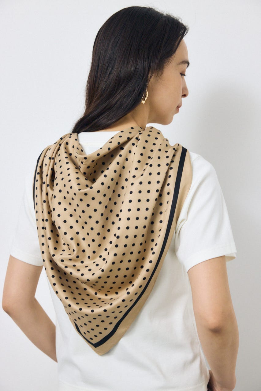 ドット柄スカーフ BEG FREE