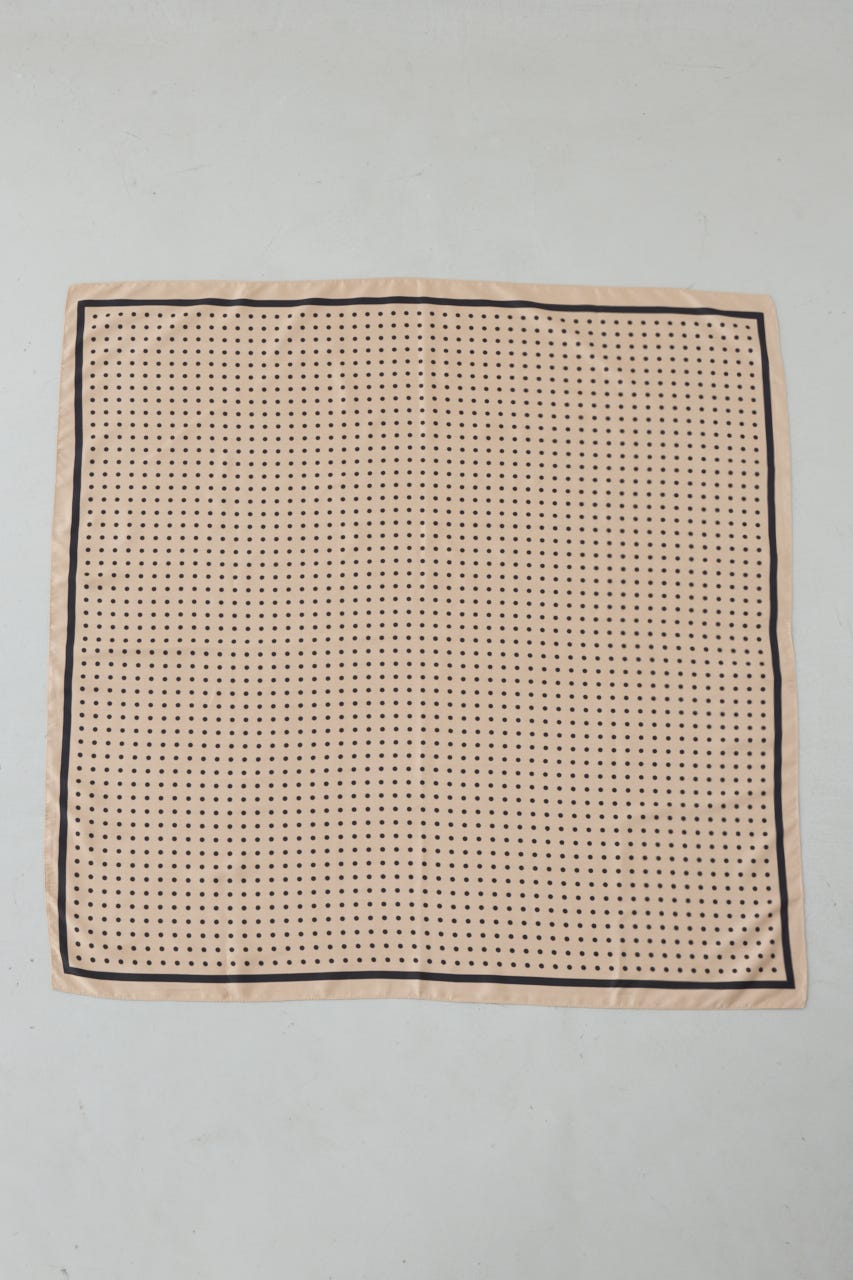 ドット柄スカーフ BEG FREE