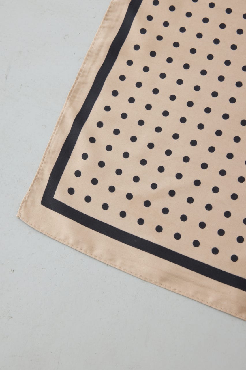 ドット柄スカーフ BEG FREE