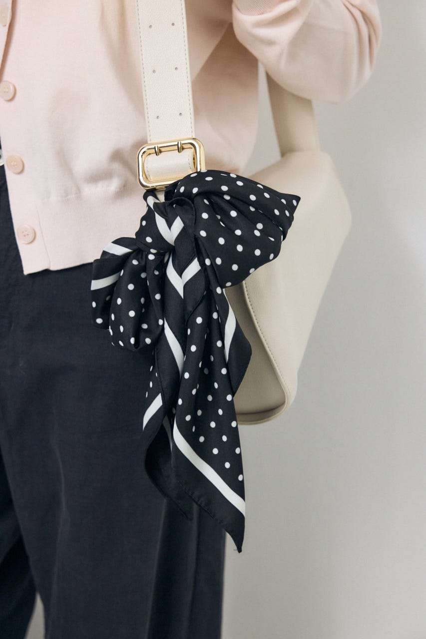 ドット柄スカーフ BLK FREE