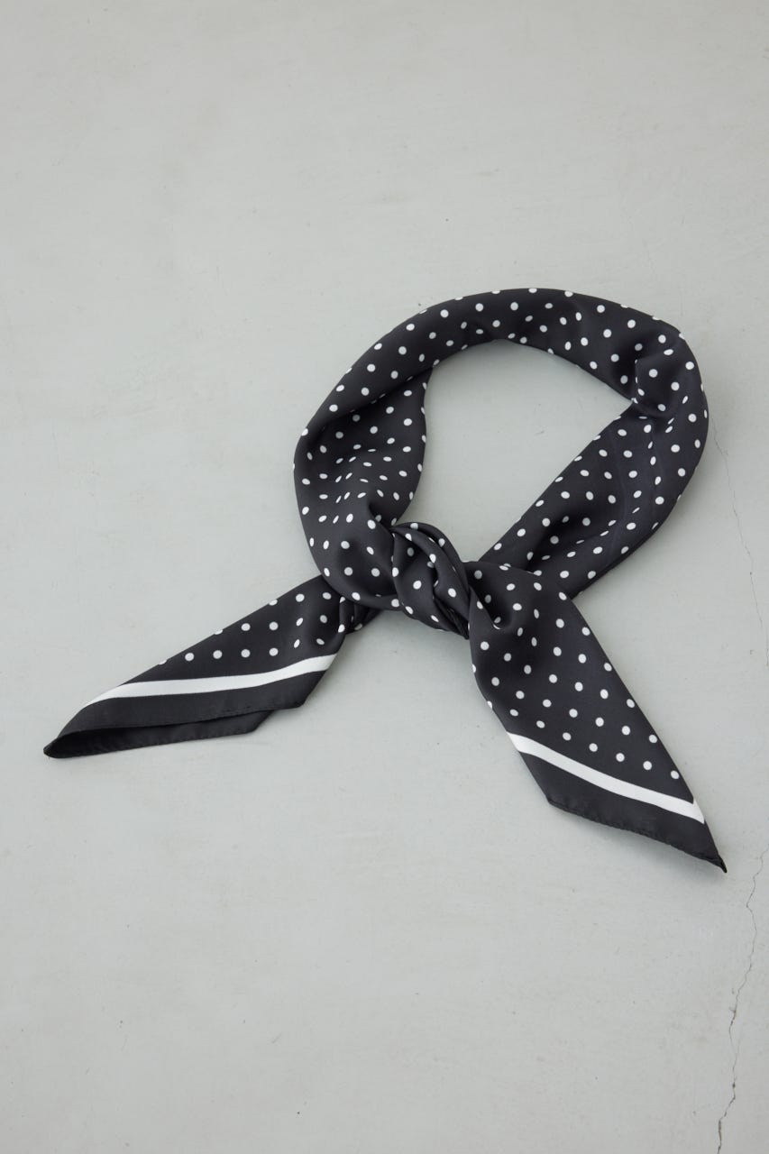 ドット柄スカーフ BLK FREE