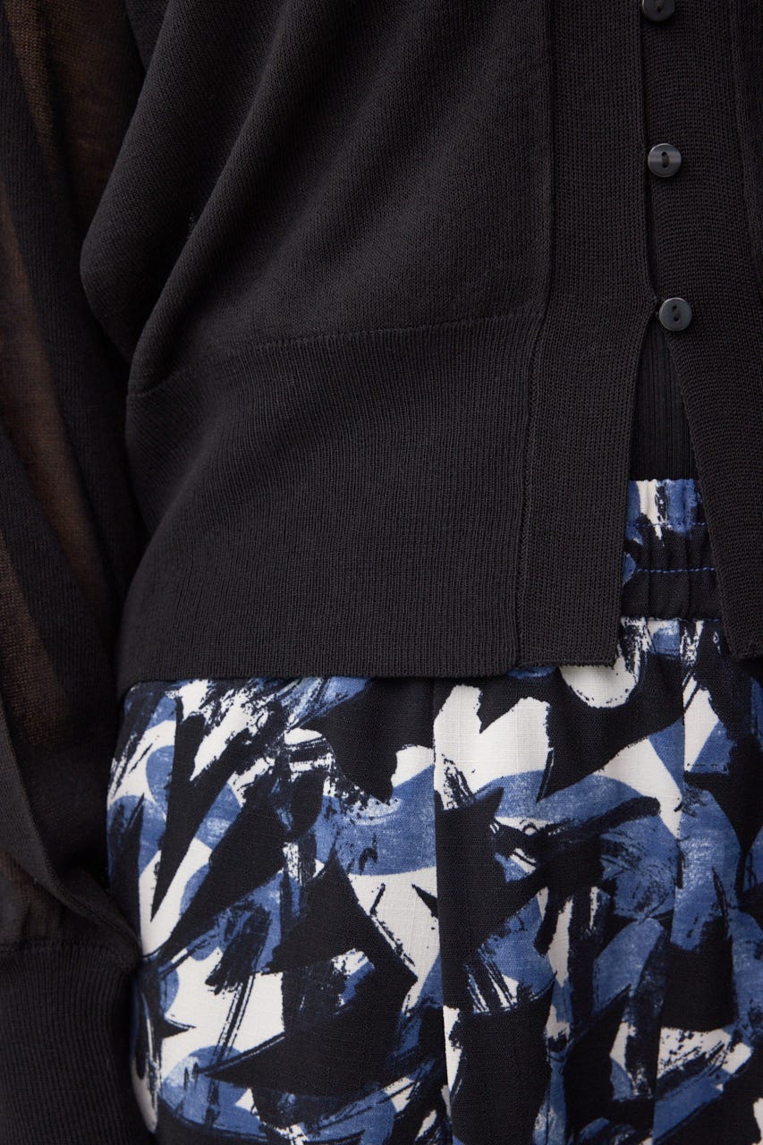 シアードルマンニットカーディガン BLK FREE