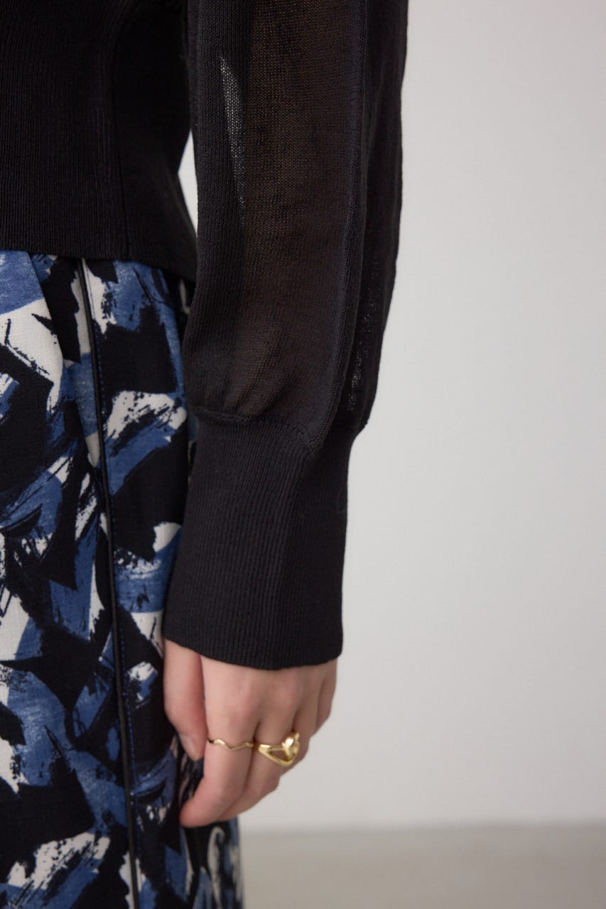 シアードルマンニットカーディガン BLK FREE