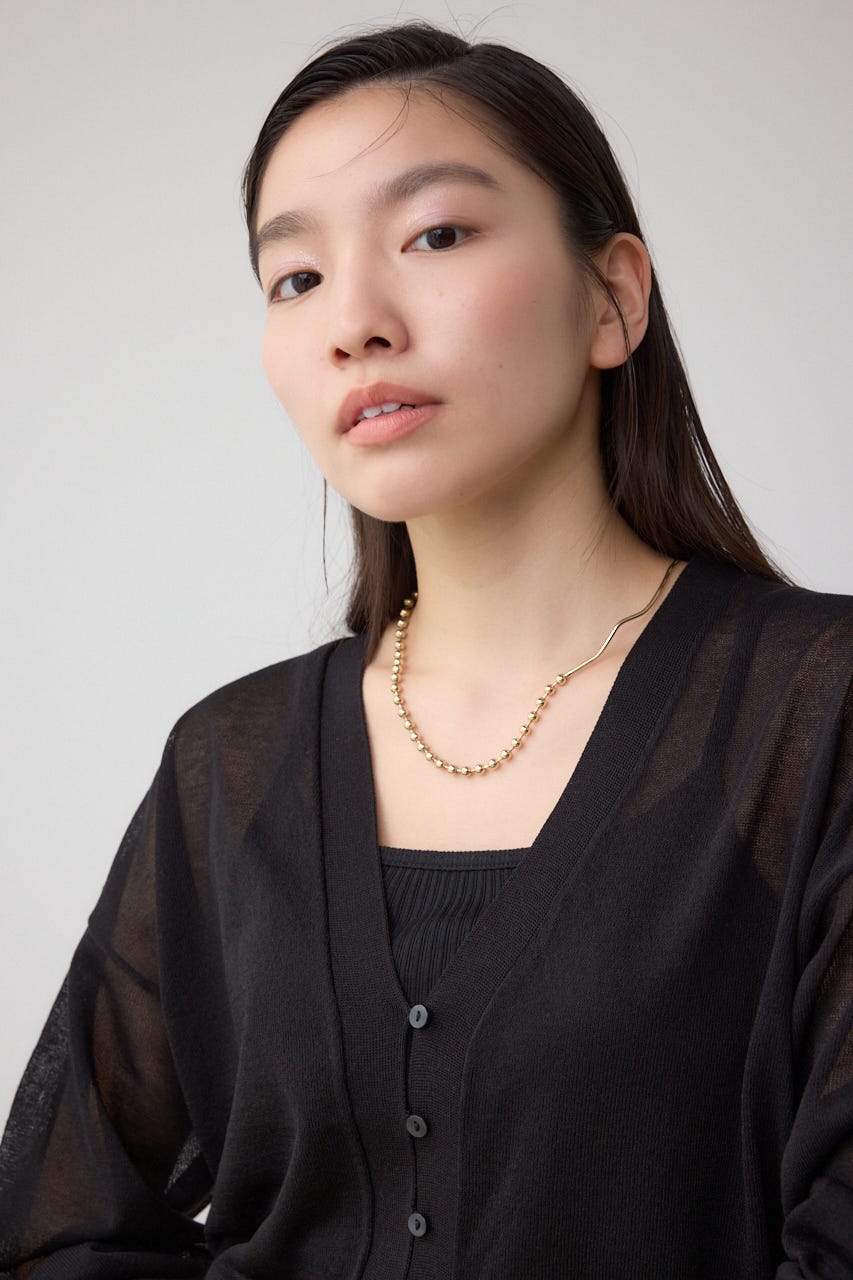 シアードルマンニットカーディガン BLK FREE