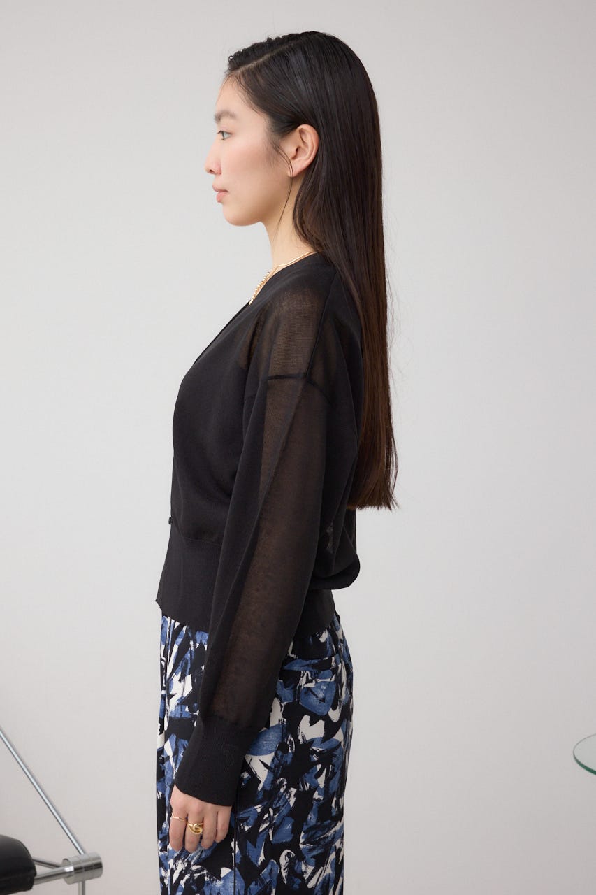 シアードルマンニットカーディガン BLK FREE