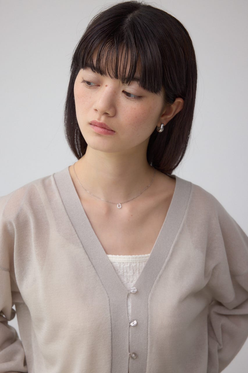 シアードルマンニットカーディガン L/GRY FREE