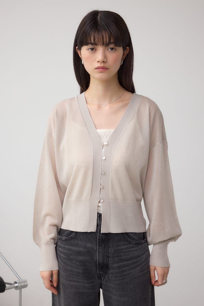 シアードルマンニットカーディガン L/GRY FREE