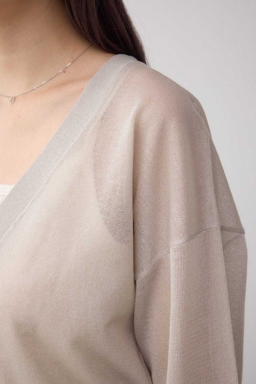 シアードルマンニットカーディガン L/GRY FREE