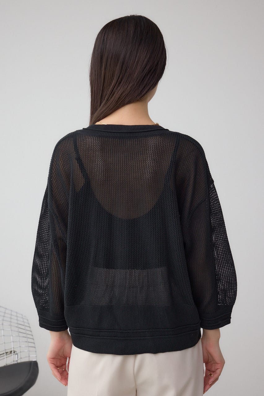 pois メッシュカーディガン　BLACK BEAMS MEN｜5ゲージ メッシュ ポロカーディガン 25SS | Rakuten