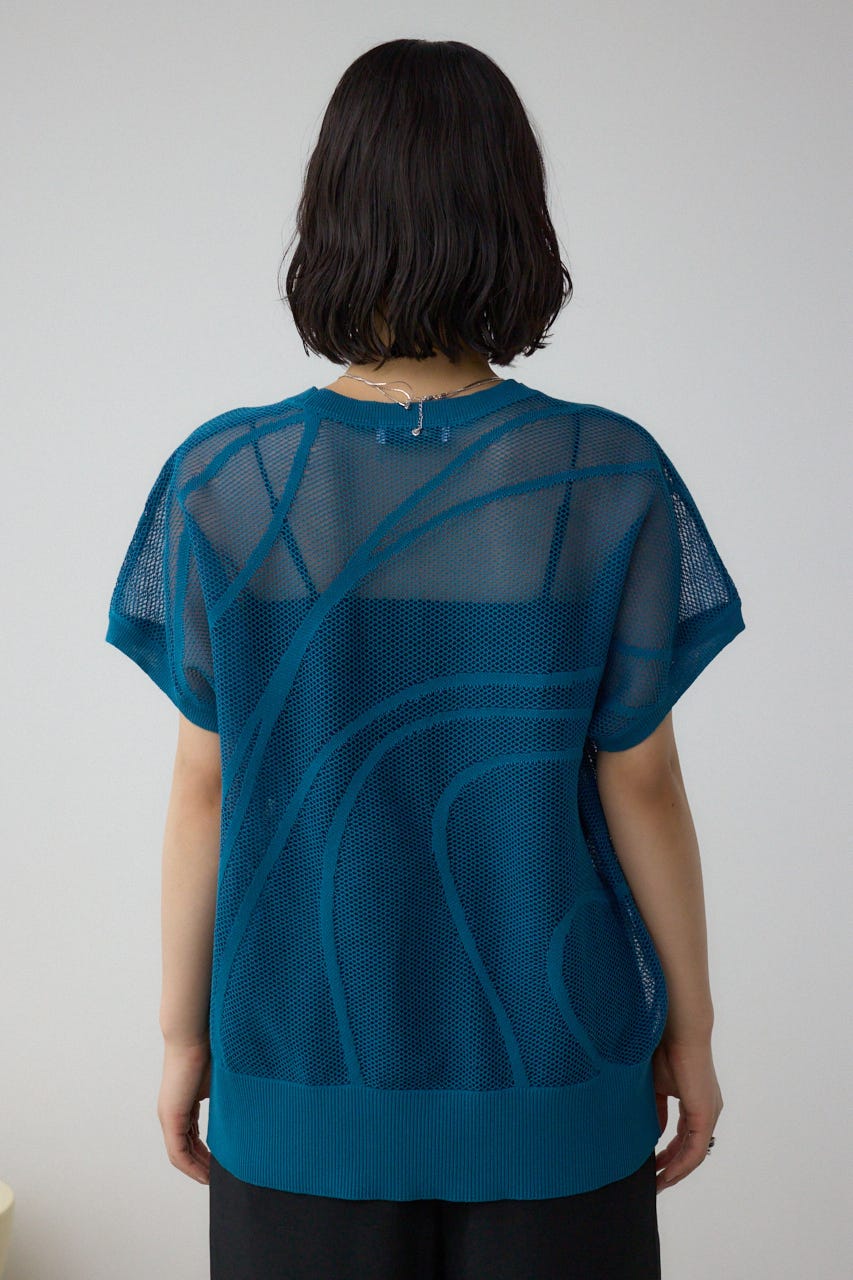 スカシガラドルマンニット BLU FREE