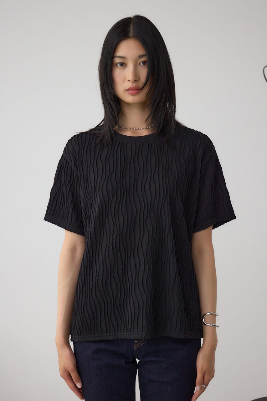 イオレ　メルトトップス AZUL BY MOUSSY | ソリッドテクスチャーカットトップス (Tシャツ