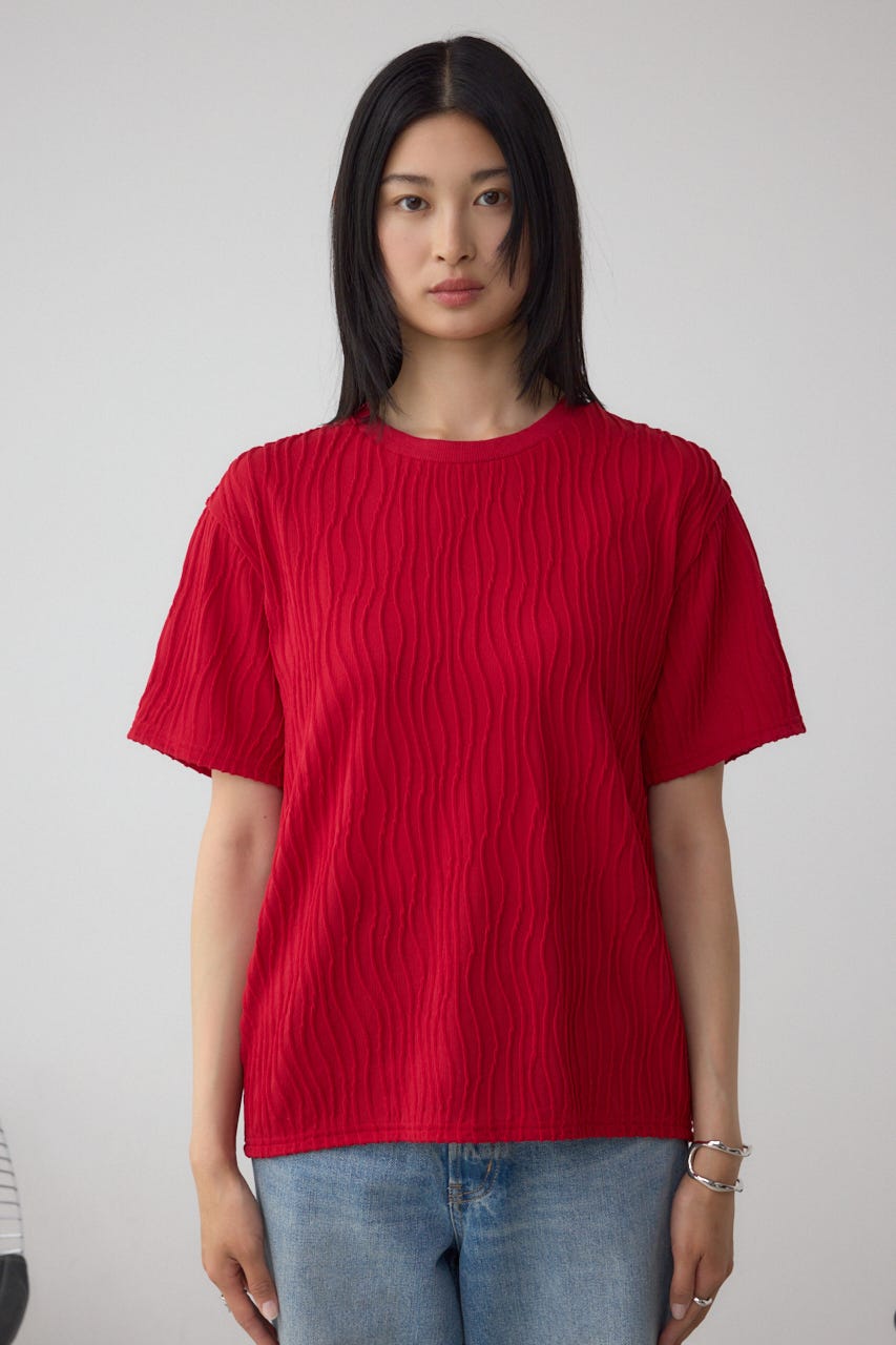 トップス SOY AZUL BY MOUSSY | ソリッドテクスチャーカットトップス (Tシャツ