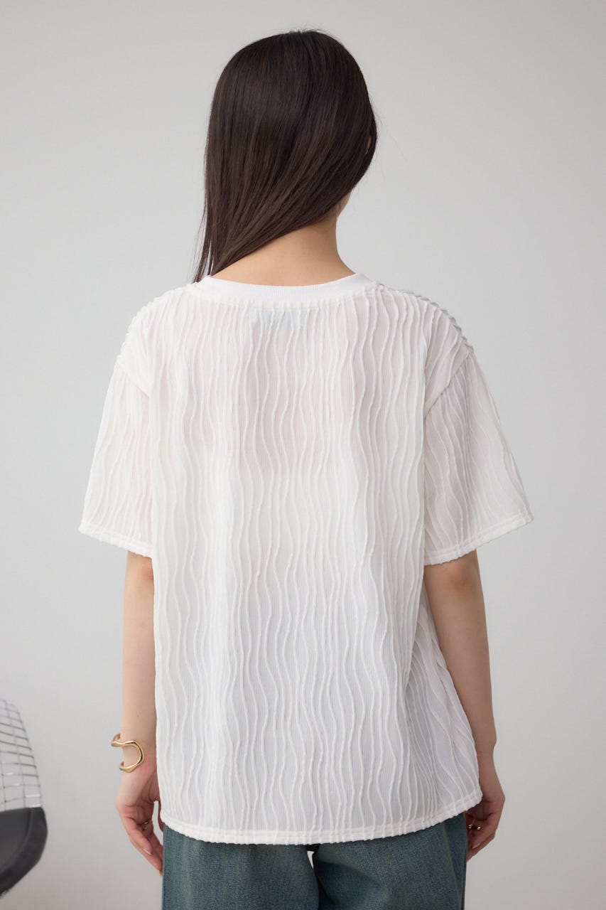 トップス SOY AZUL BY MOUSSY | ソリッドテクスチャーカットトップス (Tシャツ