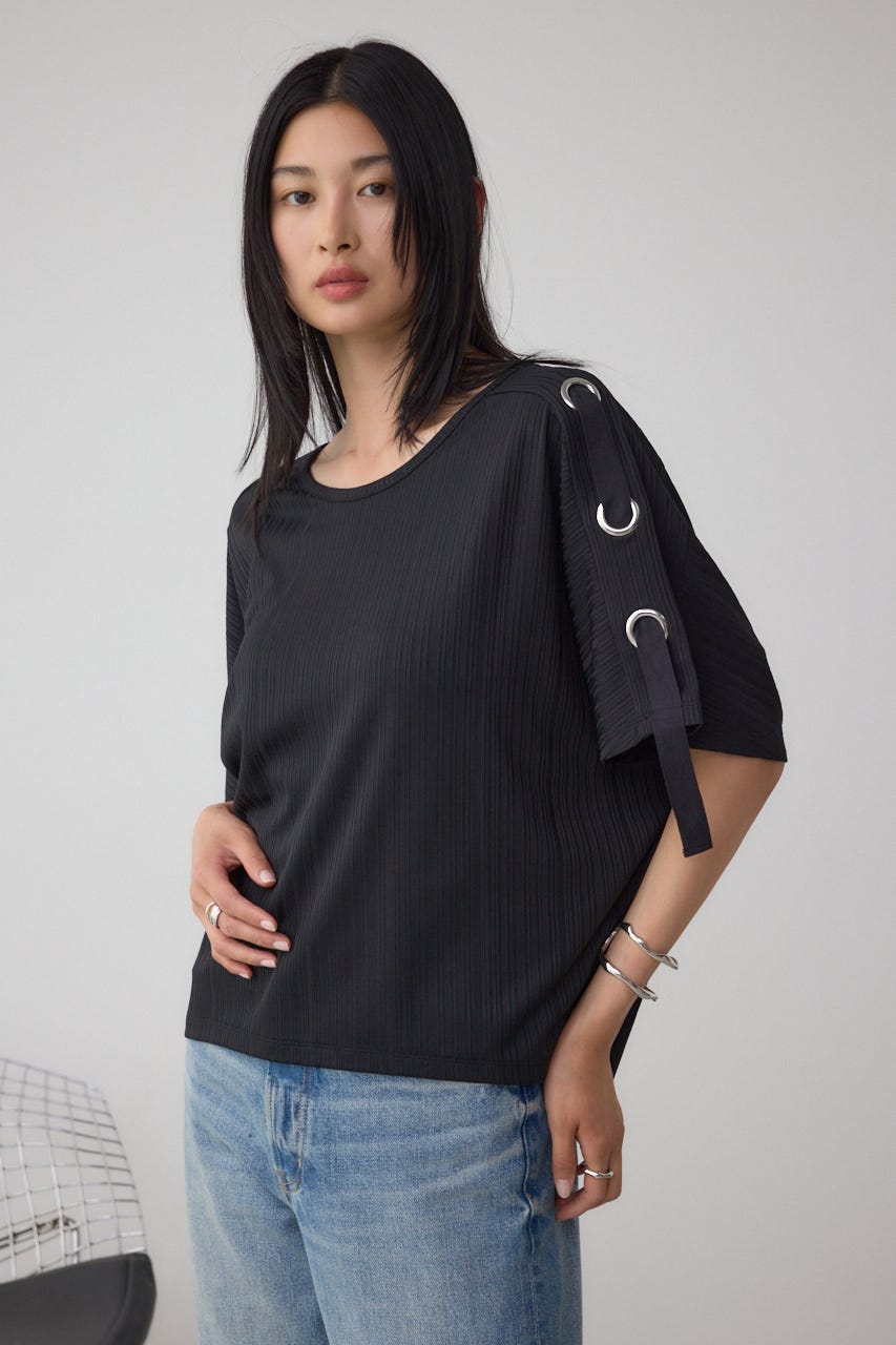 アイレットカットトップス BLK FREE