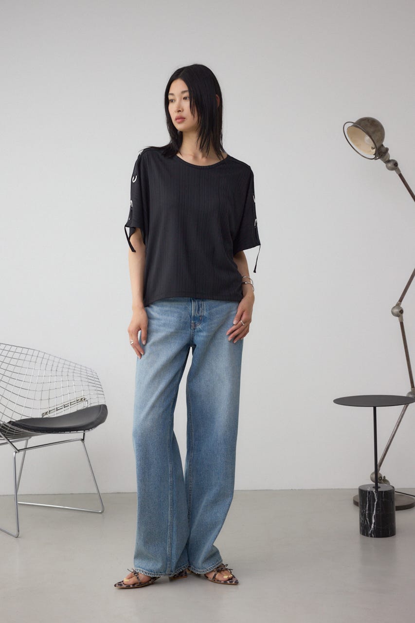 アイレットカットトップス BLK FREE