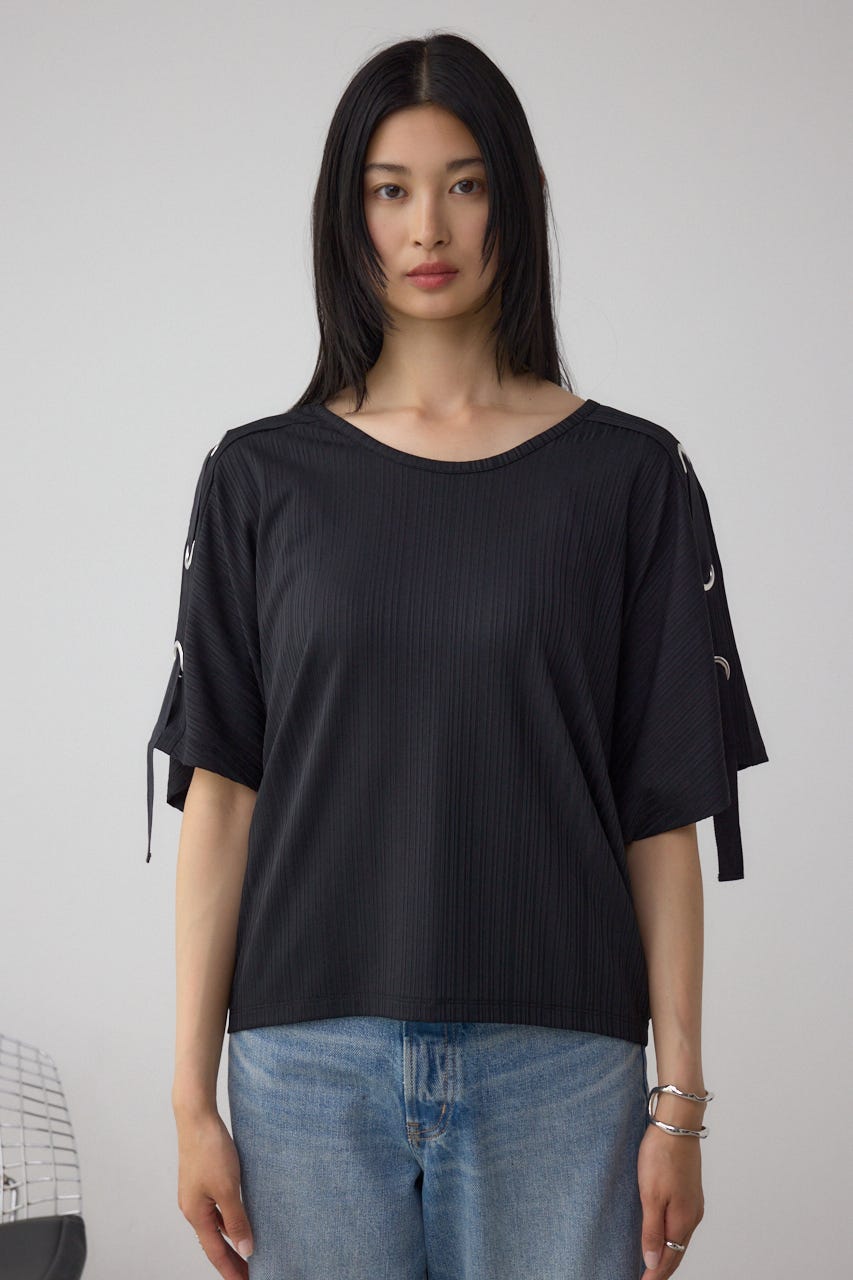 アイレットカットトップス BLK FREE