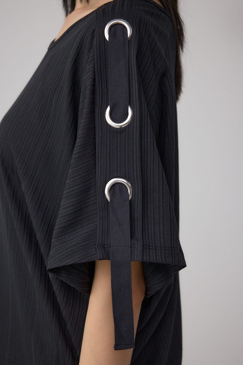 アイレットカットトップス BLK FREE