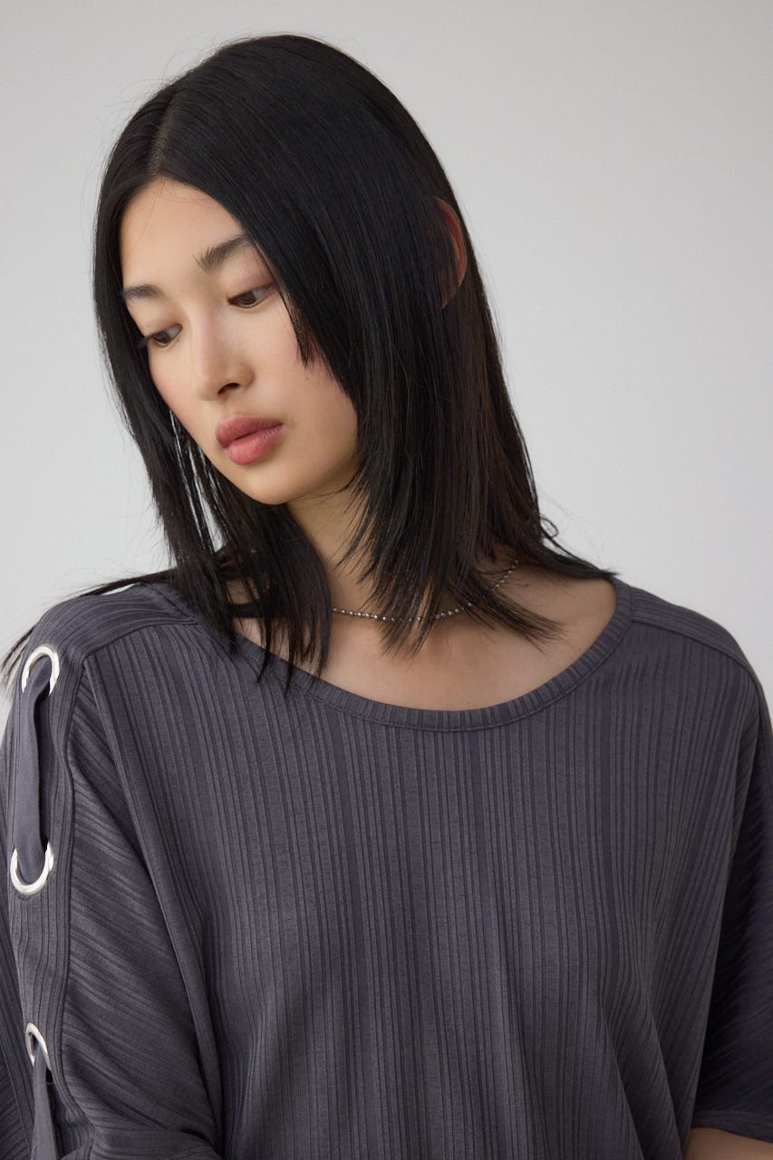 アイレットカットトップス C.GRY FREE
