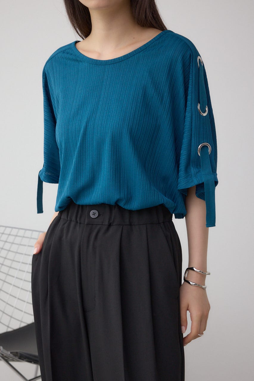 アイレットカットトップス D/BLU FREE