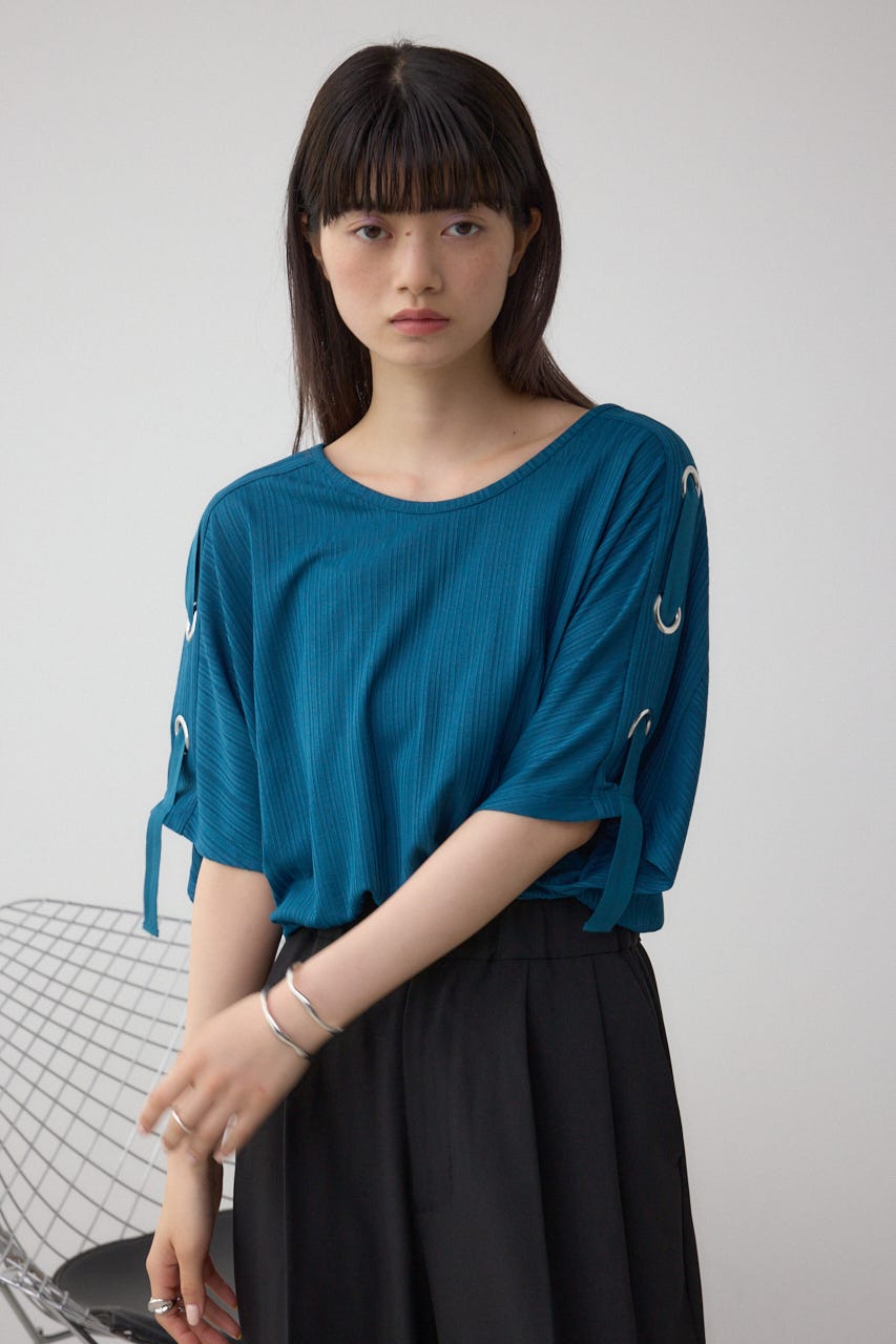 アイレットカットトップス D/BLU FREE